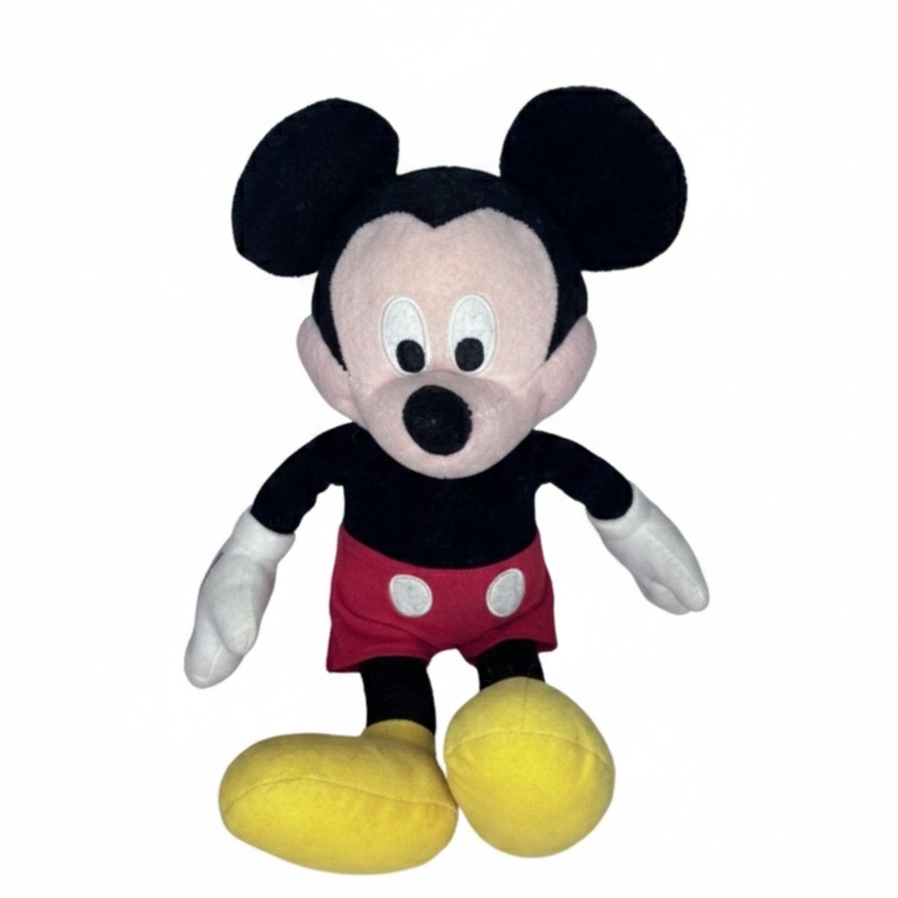 Disney Classic Mickey Mouse Plush Stuffed Animal Red Shorts 14”